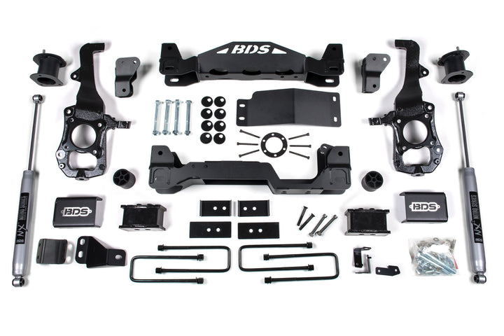 BDS Suspension 6 Inch Lift Kit Ford F150 2021-2026 4WD - 4 Inch Block Kit / NX2 Nitro Series