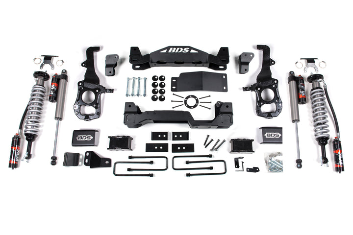 BDS Suspension 6 Inch Lift Kit FOX 2.5 Performance Elite Coil-Over Ford F150 2021-2026 4WD - 4 Inch Block Kit / FOX 2.5 Performance Elite