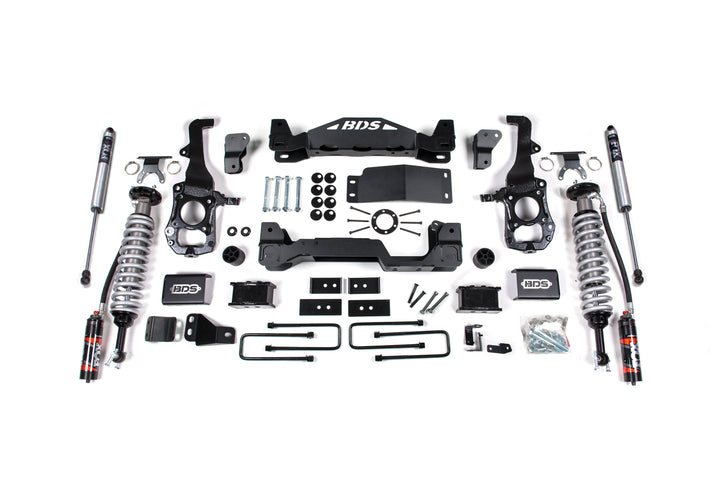 BDS Suspension 4 Inch Lift Kit FOX 2.5 Performance Elite Coil-Over Ford F150 2021-2026 4WD - 2 Inch Block Kit / FOX 2.0 Performance Series