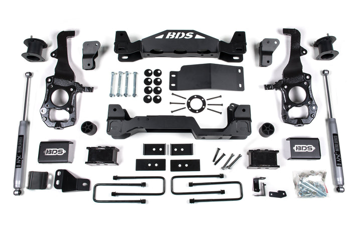 BDS Suspension 4 Inch Lift Kit Ford F150 2021-2026 4WD - 2 Inch Block Kit / NX2 Nitro Series