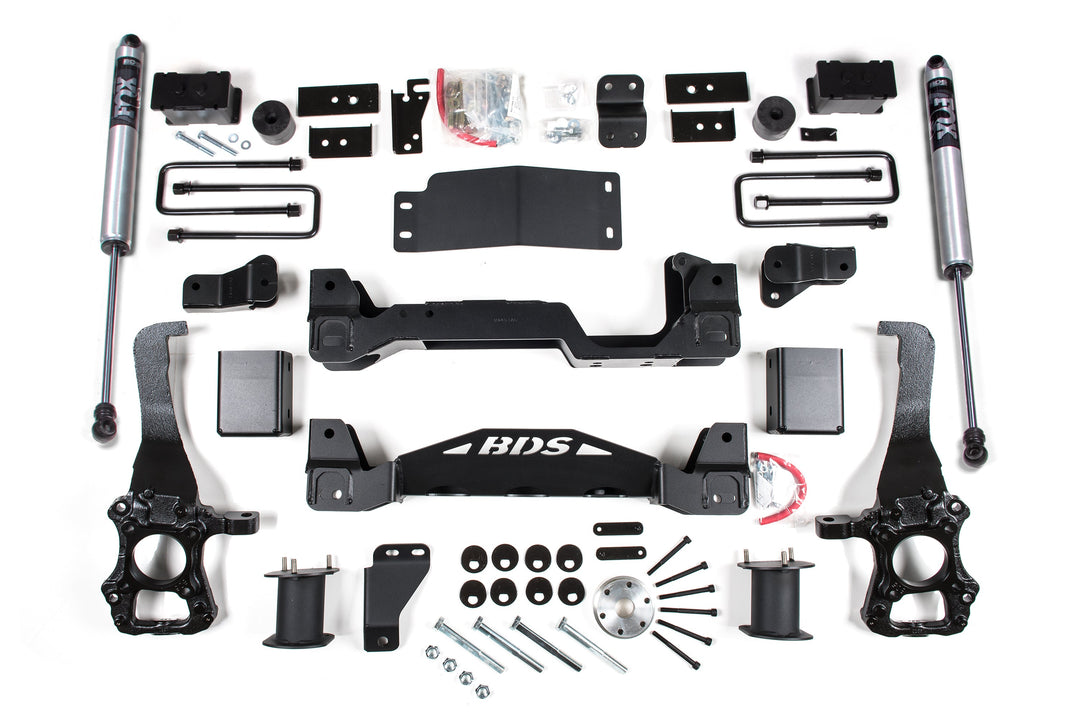 BDS Suspension 4 Inch Lift Kit Ford F150 2015-2020 4WD - 3 Inch Block Kit / FOX 2.0 Performance Series