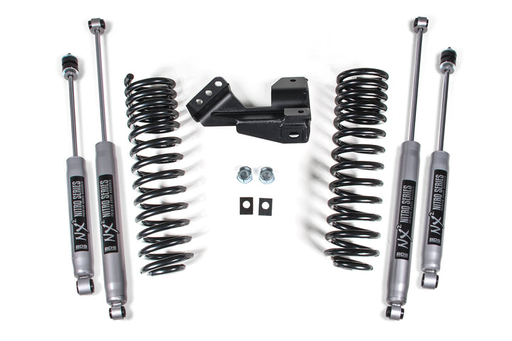 BDS Suspension 1-2 Inch Leveling Kit Performance Spring Ford F250/F350 Super Duty (1 Inch Lift: 17-19) (2 Inch Lift: 20-26) 4WD Diesel &amp; Gas - NX2 Nitro Series