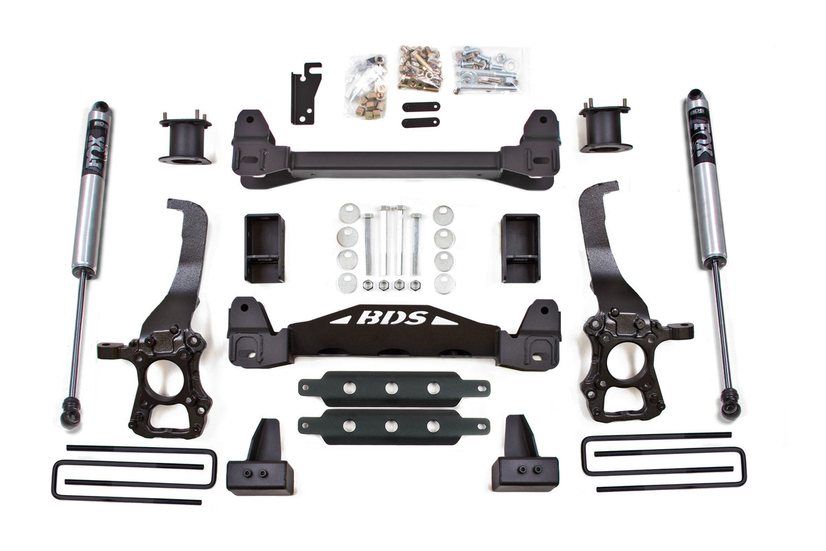 BDS Suspension 6 Inch Lift Kit Ford F150 2015-2020 2WD - 5 Inch Block Kit / FOX 2.0 Performance Series