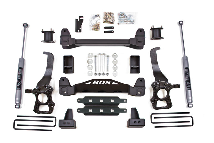 BDS Suspension 6 Inch Lift Kit Ford F150 2014 2WD - 4 Inch Block Kit / NX2 Nitro Series