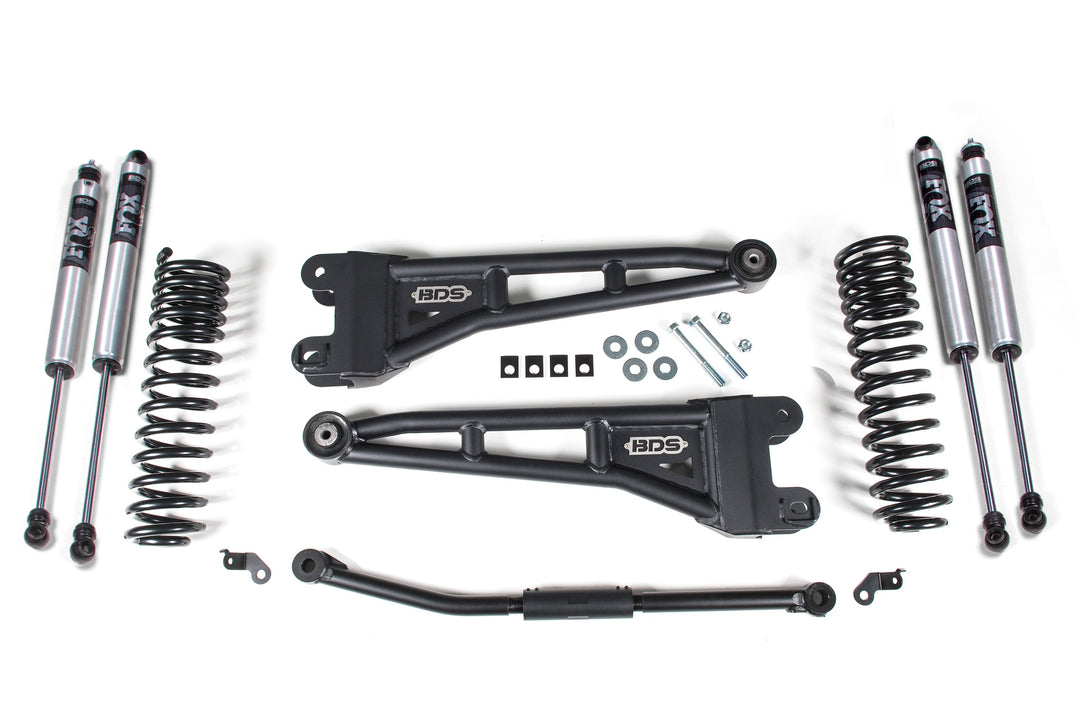 BDS Suspension 2.5 Inch Lift Kit w/ Radius Arm Ford F250/F350 Super Duty 2011-2016 4WD Diesel - No Block / FOX 2.0 Performance Series