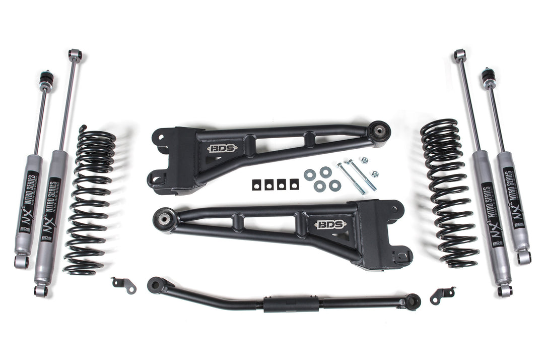 BDS Suspension 2.5 Inch Lift Kit w/ Radius Arm Ford F250/F350 Super Duty 2011-2016 4WD Diesel - No Block / NX2 Nitro Series