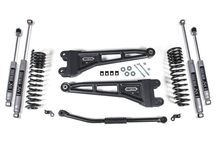 BDS Suspension 2.5 Inch Lift Kit w/ Radius Arm Ford F250/F350 Super Duty 2011-2016 4WD Diesel - No Block / NX2 Nitro Series