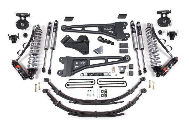 BDS Suspension 6 Inch Lift Kit w/ Radius Arm FOX 2.5 Performance Elite Coil-Over Conversion Ford F250/F350 Super Duty 2005-2007 4WD Diesel - 6 Inch Leaf Springs