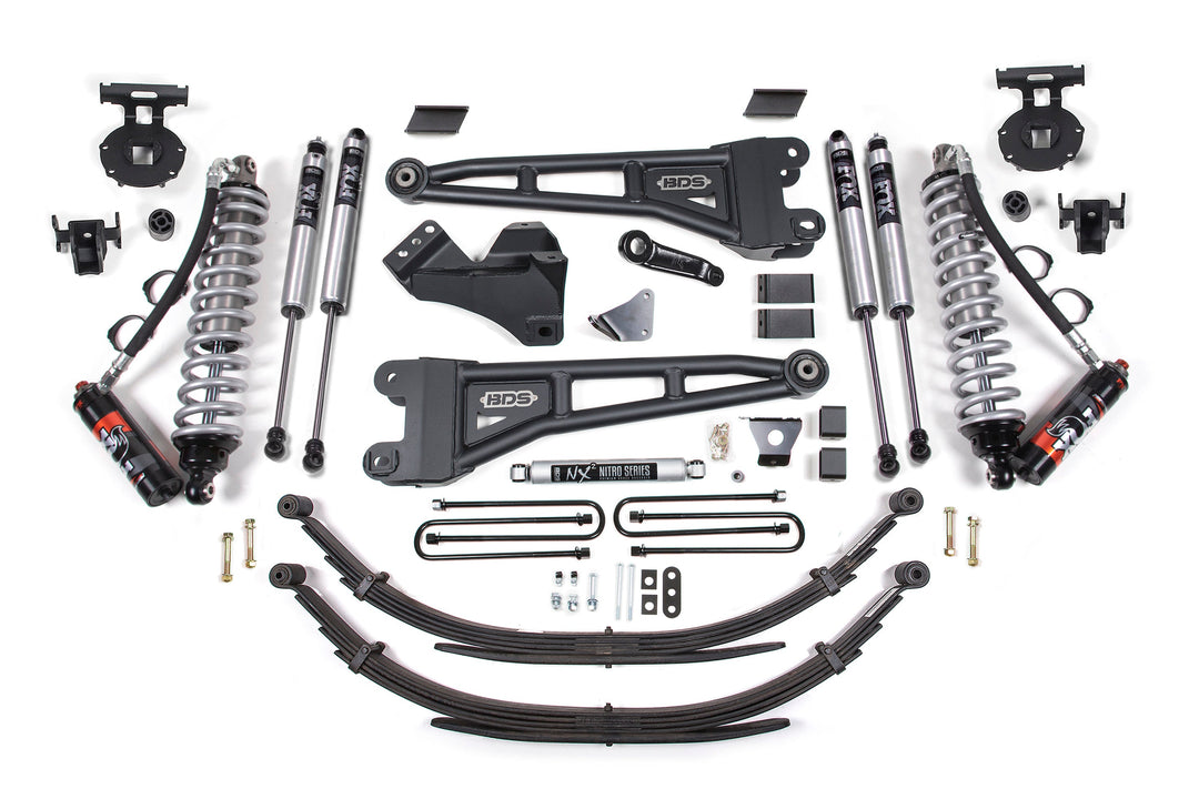 BDS Suspension 6 Inch Lift Kit w/ Radius Arm FOX 2.5 Performance Elite Coil-Over Conversion Ford F250/F350 Super Duty 2008-2010 4WD Diesel - Leaf Springs