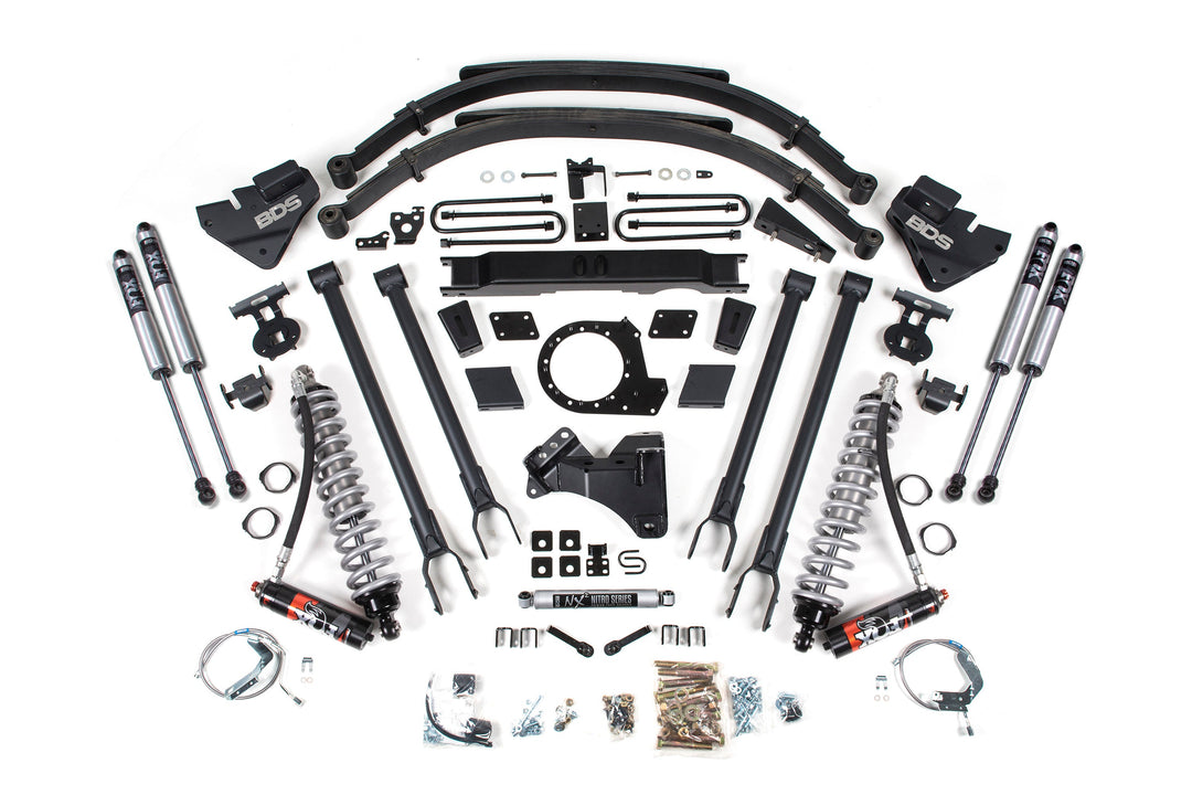 BDS Suspension 9 Inch Lift Kit w/ 4-Link FOX 2.5 Performance Elite Coil-Over Conversion Ford F250/F350 Super Duty 2020-2022 4WD Diesel