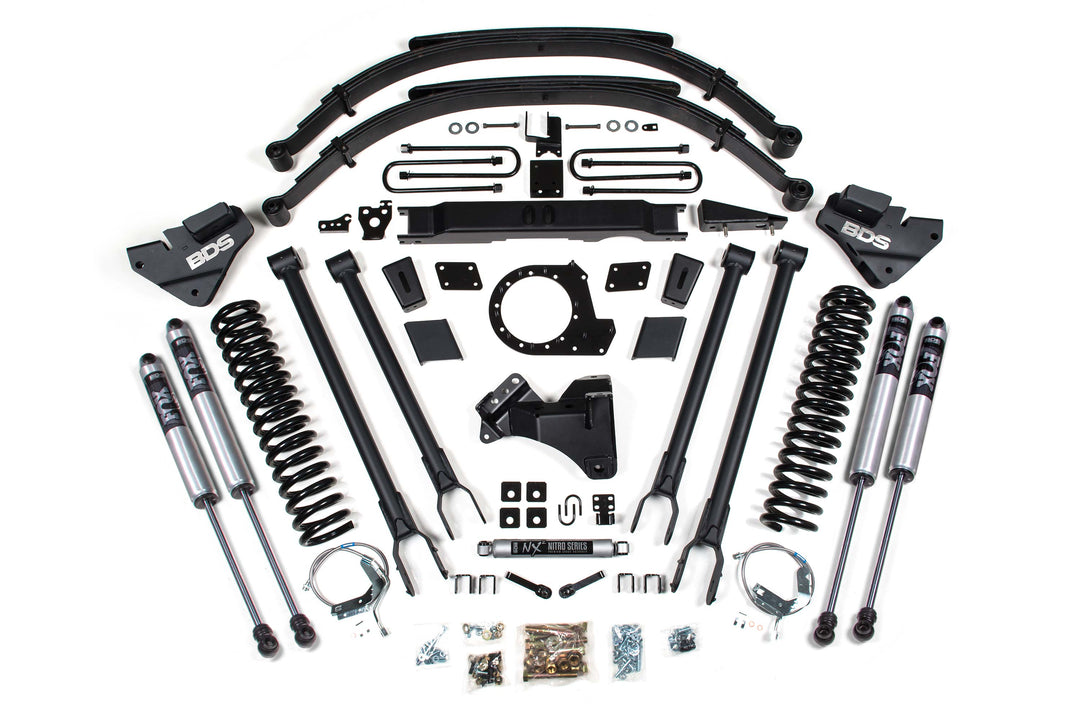 BDS Suspension 9 Inch Lift Kit w/ 4-Link Ford F250/F350 Super Duty 2020-2022 4WD Diesel - FOX 2.0 Performance Series