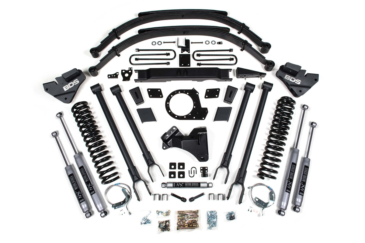 BDS Suspension 9 Inch Lift Kit w/ 4-Link Ford F250/F350 Super Duty 2020-2022 4WD Diesel - NX2 Nitro Series