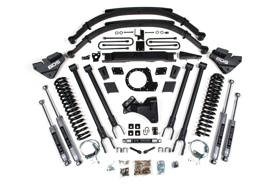 BDS Suspension 9 Inch (Gas) 8 Inch (Diesel) Lift Kit w/ 4-Link Ford F250/F350 Super Duty 2020-2022 4WD - NX2 Nitro Series
