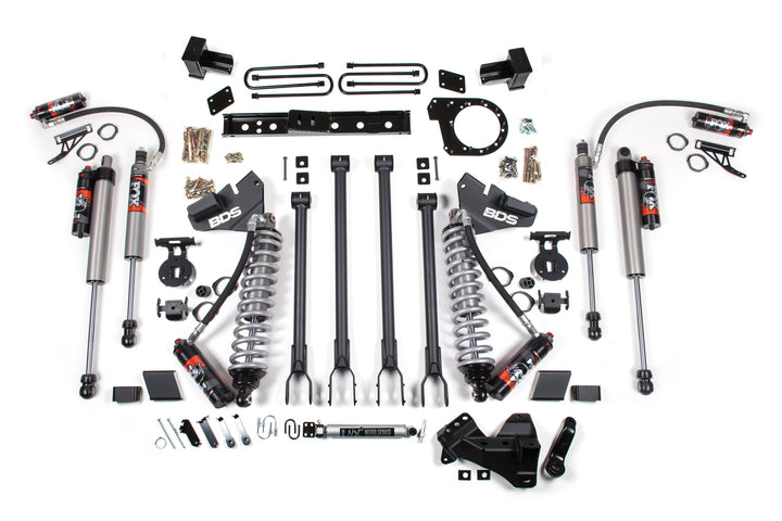 BDS Suspension 6 Inch Lift Kit w/ 4-Link FOX 2.5 Performance Elite Coil-Over Conversion Ford F250/F350 Super Duty 2017-2019 4WD Diesel - Block Kit – FOX 2.5 Performance Elite
