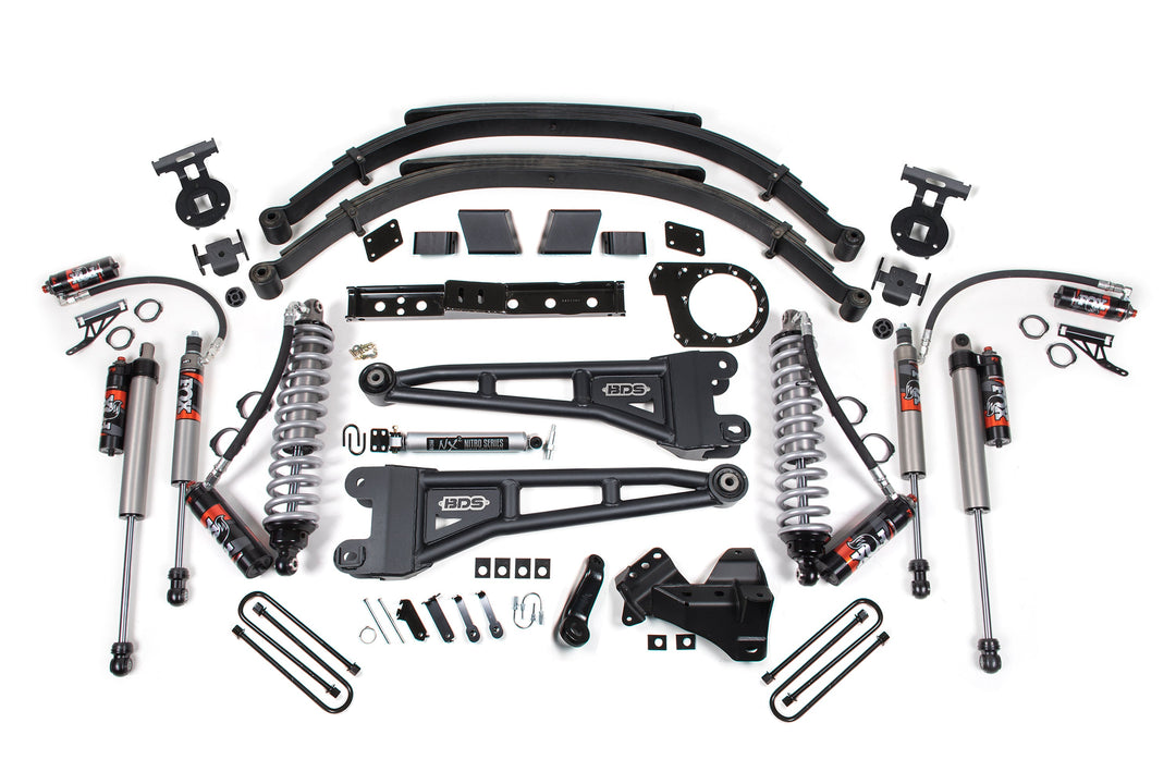 BDS Suspension 7 Inch Lift Kit w/ Radius Arm FOX 2.5 Performance Elite Coil-Over Conversion Ford F250/F350 Super Duty 2020-2022 4WD Diesel - Leaf Springs – FOX 2.5 Performance Elite