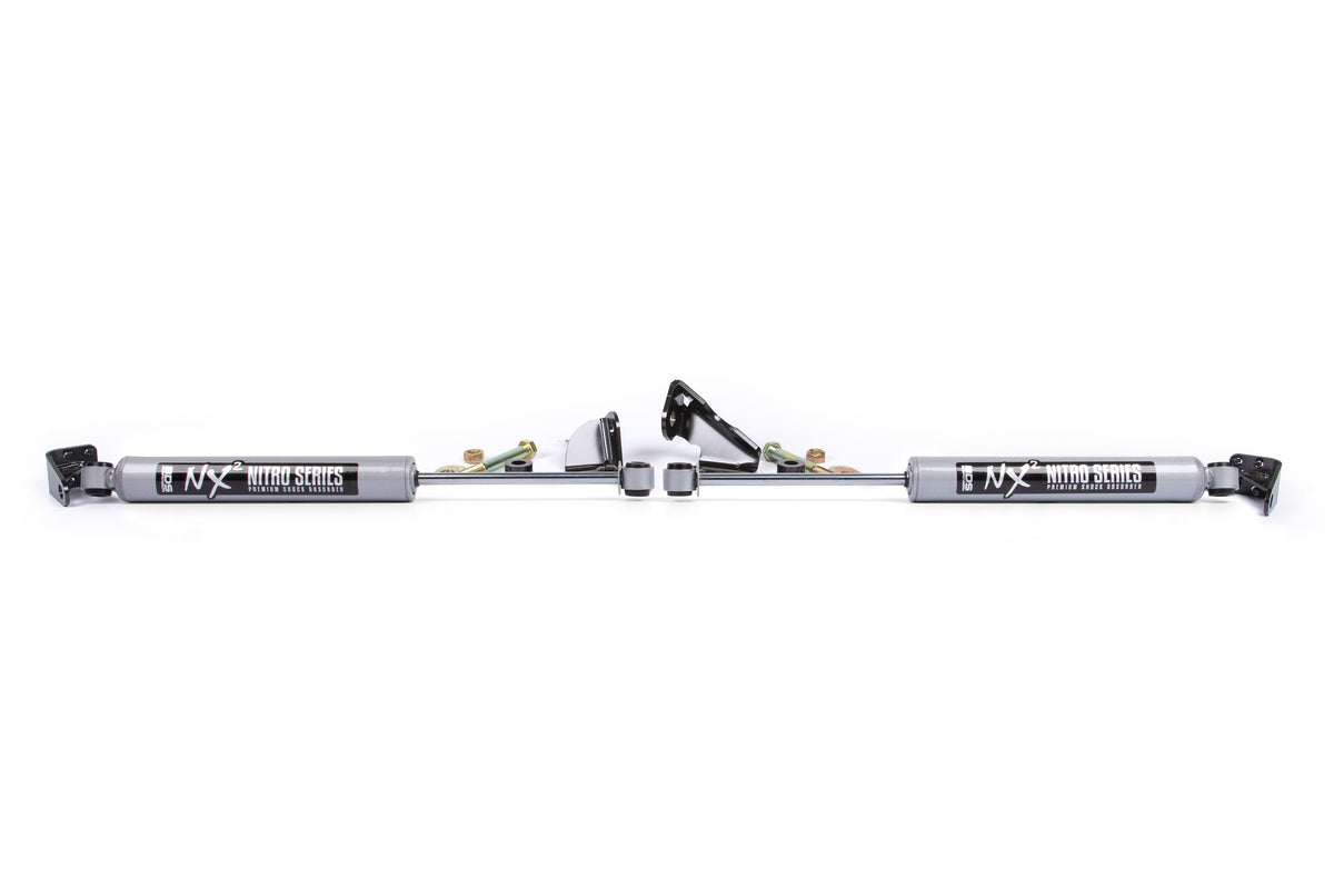 BDS Suspension Dual Steering Stabilizer Kit w/ NX2 Shocks Ford F150 2004-2008 4WD With BDS Strut Spacers