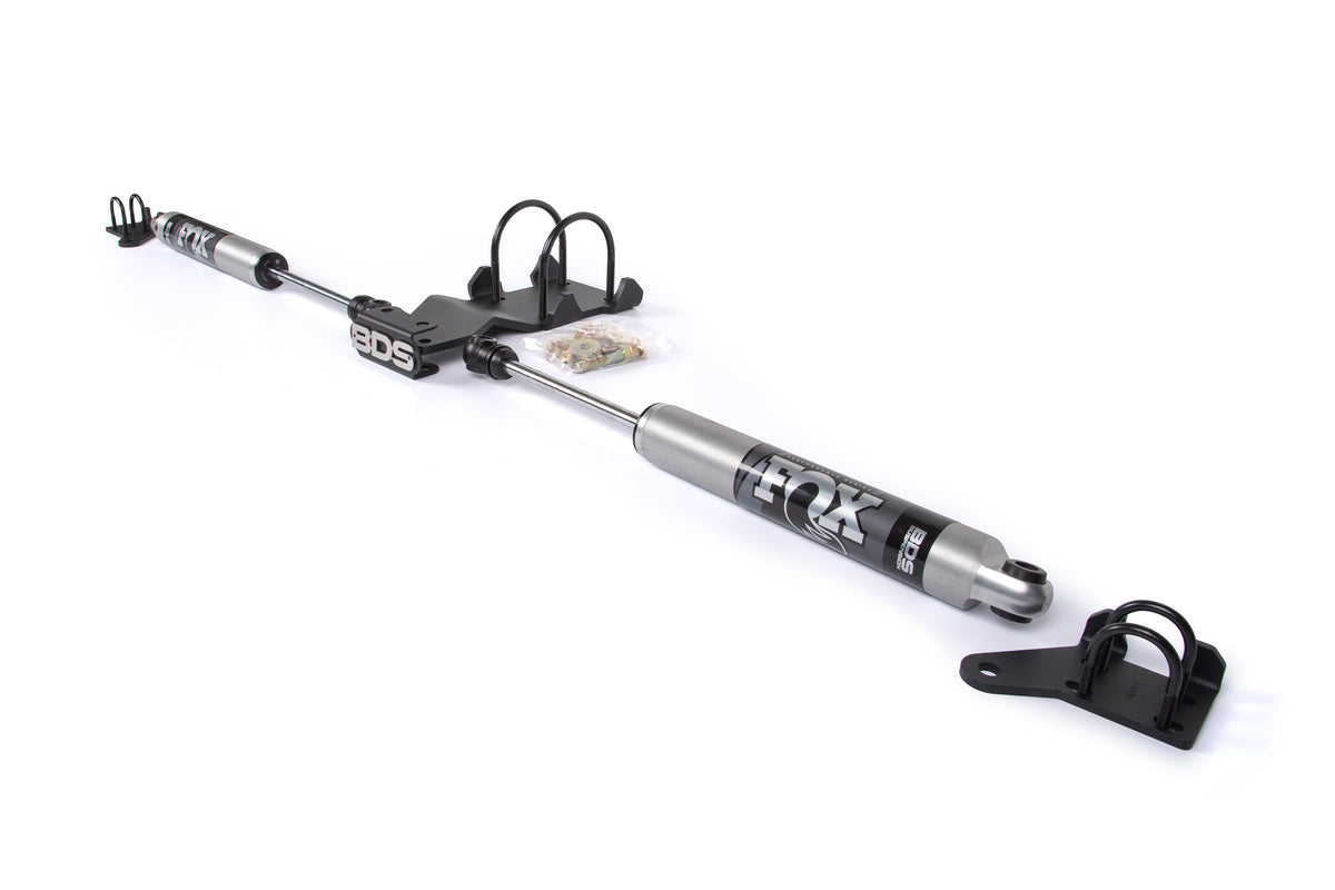 BDS Suspension Dual Steering Stabilizer Kit w/ FOX 2.0 Performance Shocks Fits 2.5-9 Inch Lift Ford F250/F350 Super Duty 2005-2026 4WD