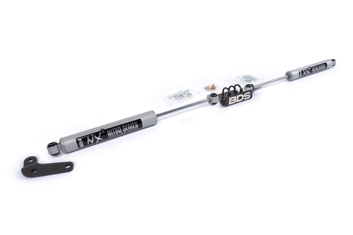 BDS Suspension Dual Steering Stabilizer Kit w/ NX2 Shocks Ford F250/F350 Super Duty 1999-2004 4WD