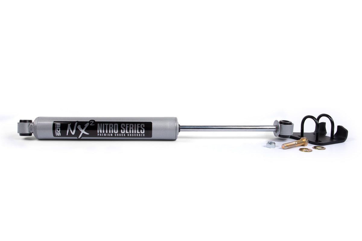 BDS Suspension Single Steering Stabilizer Kit w/ NX2 Shock Ford F250/F350 Super Duty 1999-2004 4WD