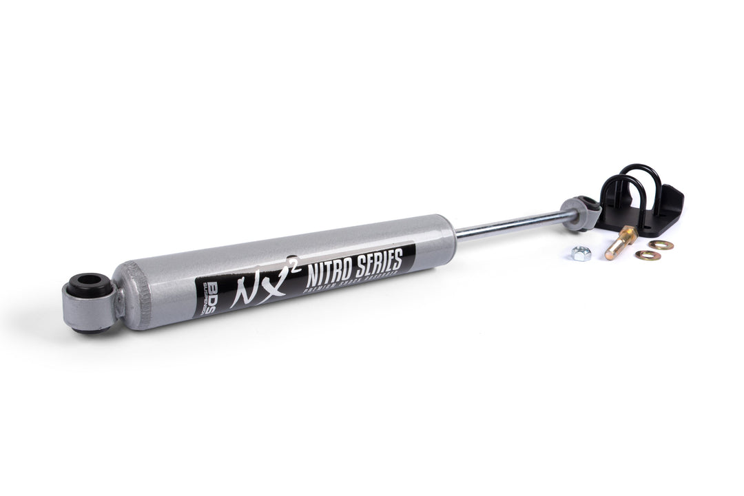 BDS Suspension Single Steering Stabilizer Kit w/ NX2 Shock Ford F250/F350 Super Duty 1999-2004 4WD