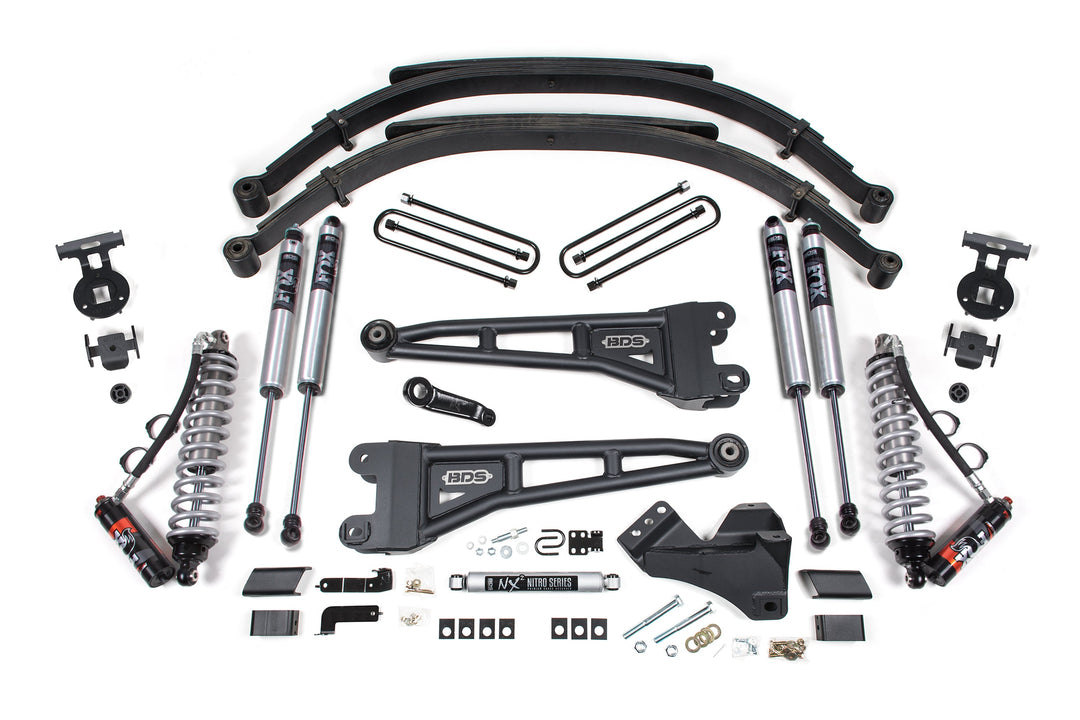 BDS Suspension 5 Inch Lift Kit w/ Radius Arm FOX 2.5 Performance Elite Coilover Ford F250/F350 Super Duty 2023-2026 4WD Diesel - Leaf Springs – FOX 2.0 Performance Series