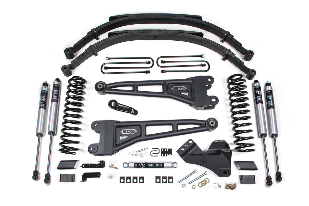 BDS Suspension 5 Inch Lift Kit w/ Radius Arm Ford F250/F350 Super Duty 2023-2026 4WD Diesel - Leaf Springs / FOX 2.0 Performance Series