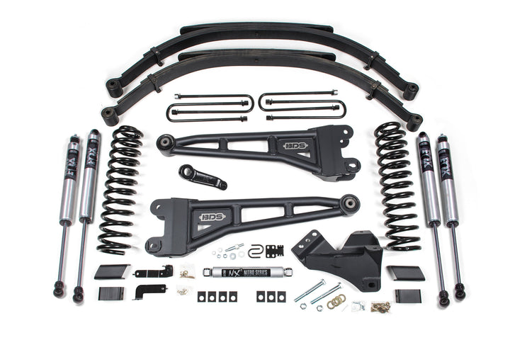 BDS Suspension 5 Inch Lift Kit w/ Radius Arm Ford F250/F350 Super Duty 2023-2026 4WD Diesel - Leaf Springs / FOX 2.0 Performance Series