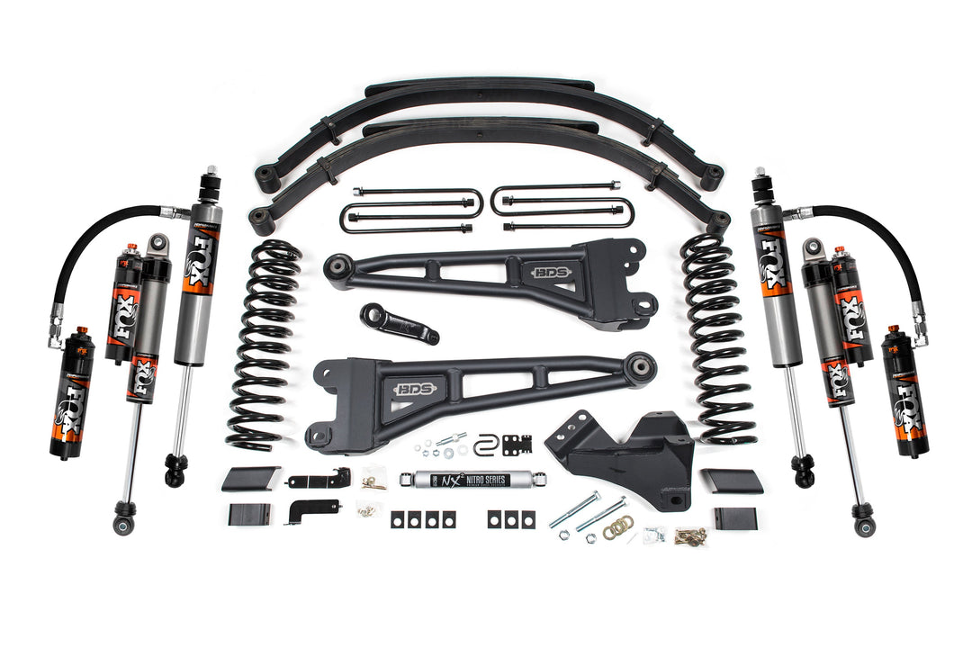 BDS Suspension 5 Inch Lift Kit w/ Radius Arm Ford F250/F350 Super Duty 2023-2026 4WD Diesel - Leaf Springs / FOX 2.5 Performance Elite