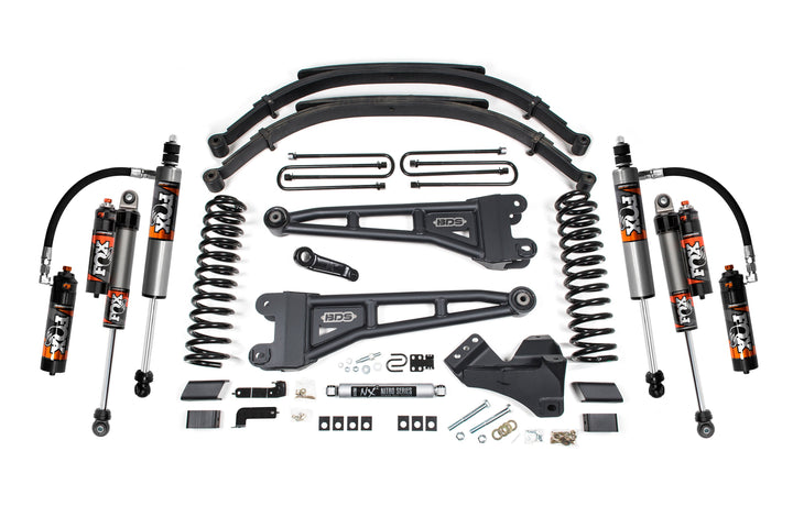 BDS Suspension 5 Inch Lift Kit w/ Radius Arm Ford F250/F350 Super Duty 2023-2026 4WD Diesel - Leaf Springs / FOX 2.5 Performance Elite