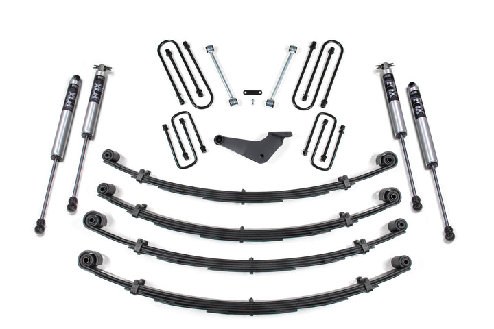 BDS Suspension 4 Inch Lift Kit Ford Excursion 2000-2005 4WD - Leaf Springs / FOX 2.0 Performance Series