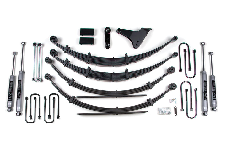 BDS Suspension 6 Inch Lift Kit Ford F250/F350 Super Duty 1999-2004 4WD - Square - Mfg Prior to 2-28-99 / Leaf Springs / NX2 Nitro Series