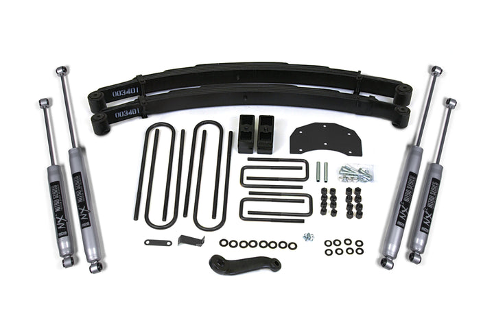 BDS Suspension 4 Inch Lift Kit Ford F350 Monobeam 1980-1996 4WD - NX2 Nitro Series