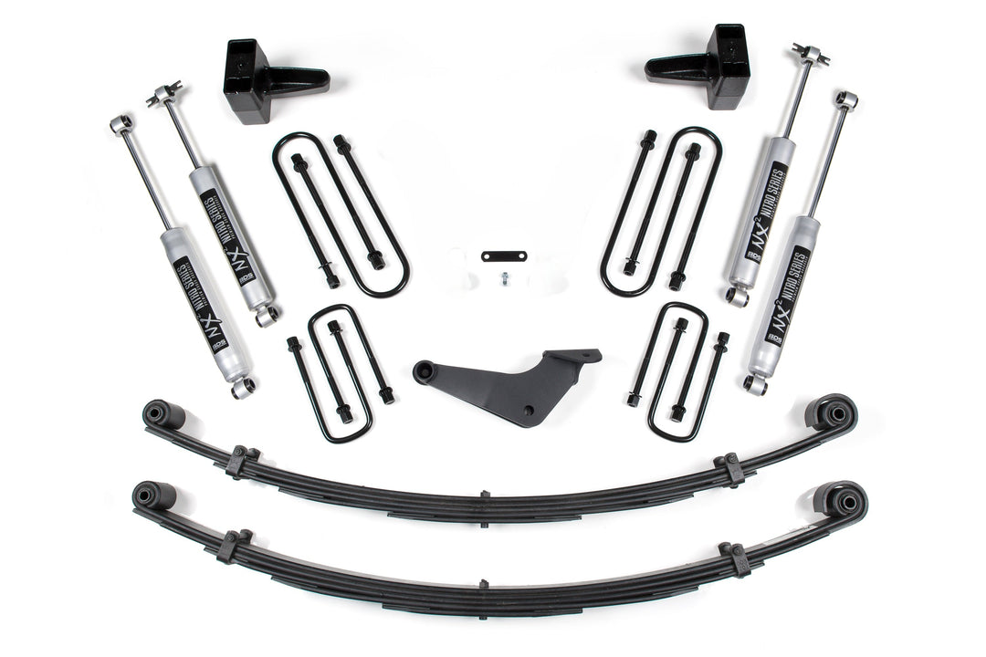 BDS Suspension 4 Inch Lift Kit Ford F250/F350 Super Duty 1999-2004 4WD - Radius / Without Factory Overload / NX2 Nitro Series
