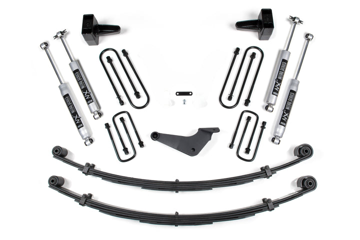 BDS Suspension 4 Inch Lift Kit Ford F250/F350 Super Duty 1999-2004 4WD - Radius / Without Factory Overload / NX2 Nitro Series
