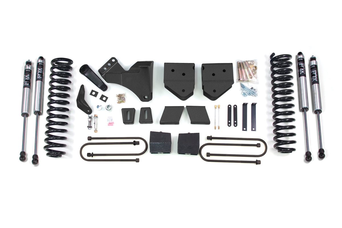 BDS Suspension 6 Inch Lift Kit Ford F250/F350 Super Duty 2005-2007 4WD Diesel - 5 Inch Block Kit Without Overload / FOX 2.0 Performance Series