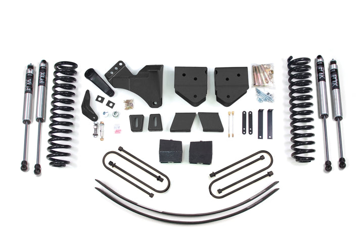 BDS Suspension 6 Inch Lift Kit Ford F250/F350 Super Duty 2005-2007 4WD Gas - 3 Inch Block Kit + Add-A-Leaf Without Overload / FOX 2.0 Performance Series