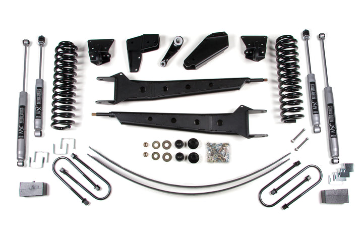 BDS Suspension 4 Inch Lift Kit w/ Radius Arm Ford F100/F150 1980-1996 4WD - Dual Add A Leaf_Kit