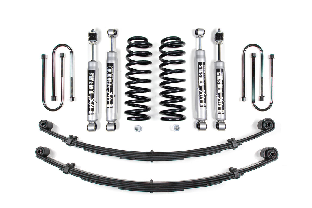BDS Suspension 2 Inch Leveling Kit Ford Bronco 1980-1996 4WD - Leaf Springs
