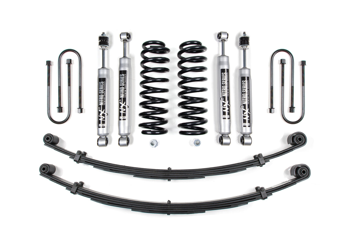 BDS Suspension 2 Inch Leveling Kit Ford Bronco 1980-1996 4WD - Leaf Springs