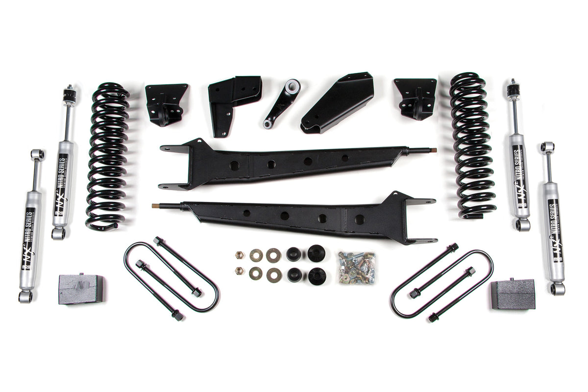 BDS Suspension 6 Inch Lift Kit w/ Radius Arm Ford F100/F150 1980-1996 4WD - 4 Inch Block Kit