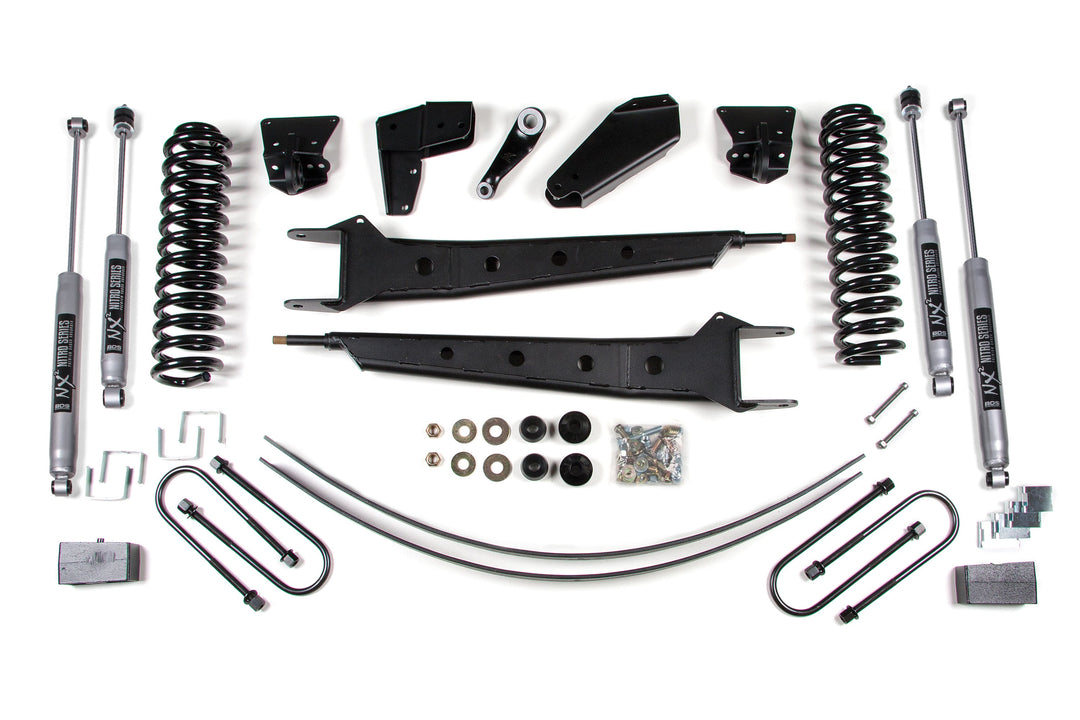 BDS Suspension 6 Inch Lift Kit w/ Radius Arm Ford F100/F150 1980-1996 4WD - 4 Inch Block Kit with Add-A-Leaf