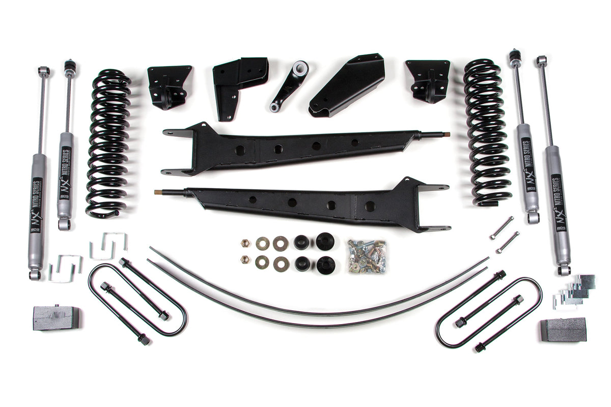 BDS Suspension 6 Inch Lift Kit w/ Radius Arm Ford F100/F150 1980-1996 4WD - 4 Inch Block Kit with Add-A-Leaf