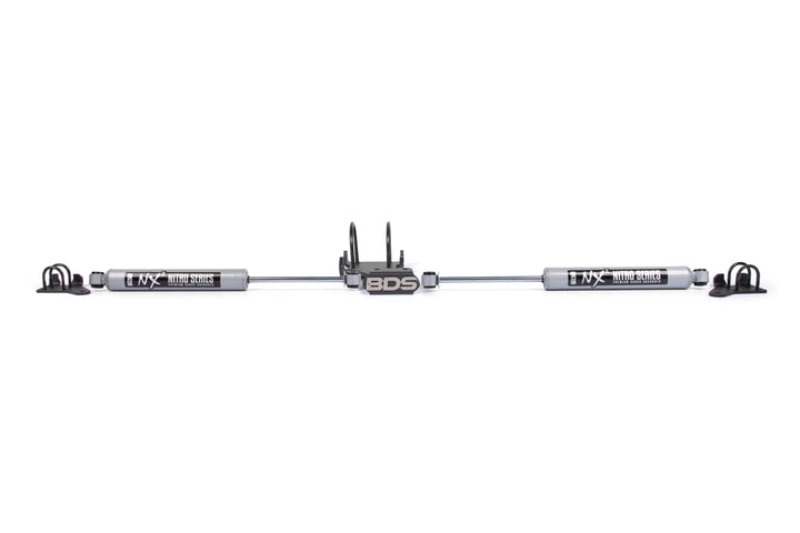 BDS Suspension Dual Steering Stabilizer Kit w/ NX2 Shocks Ford F250/F350 Super Duty 2005-2016 4WD