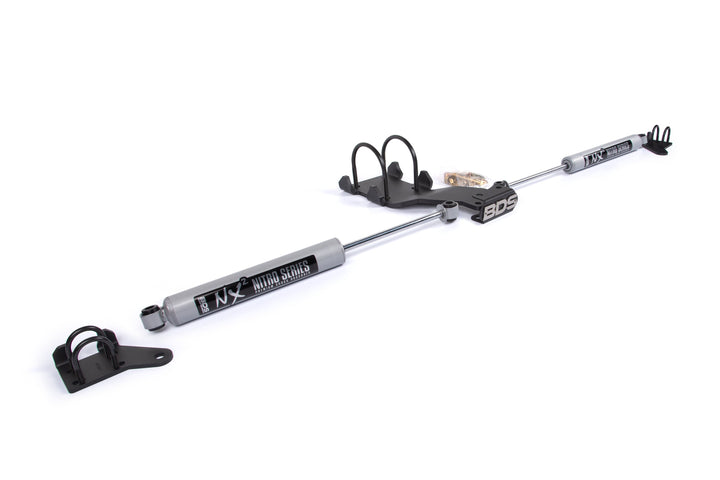 BDS Suspension Dual Steering Stabilizer Kit w/ NX2 Shocks Ford F250/F350 Super Duty 2005-2016 4WD