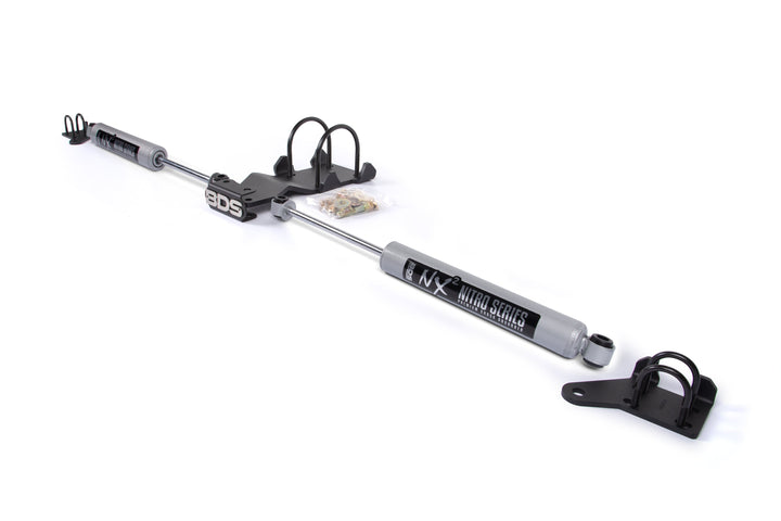 BDS Suspension Dual Steering Stabilizer Kit w/ NX2 Shocks Ford F250/F350 Super Duty 2005-2016 4WD