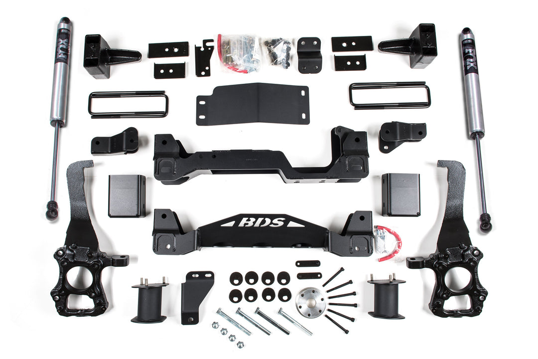 BDS Suspension 6 Inch Lift Kit Ford F150 2015-2020 4WD - 5 Inch Block Kit / FOX 2.0 Performance Series
