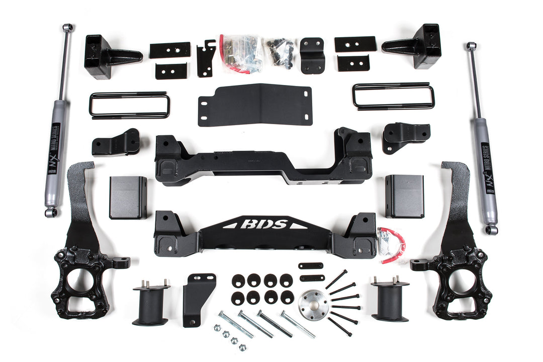 BDS Suspension 6 Inch Lift Kit Ford F150 2015-2020 4WD - 5 Inch Block Kit / NX2 Nitro Series