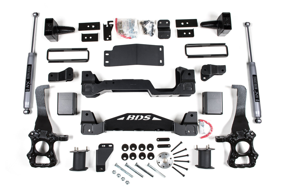 BDS Suspension 6 Inch Lift Kit Ford F150 2015-2020 4WD - 5 Inch Block Kit / NX2 Nitro Series