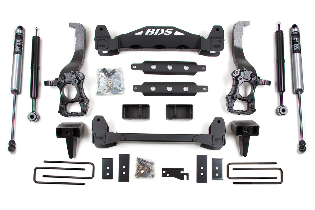 BDS Suspension 6 Inch Lift Kit Ford F150 2014 2WD - 5 Inch Block Kit / FOX 2.0 Performance Series