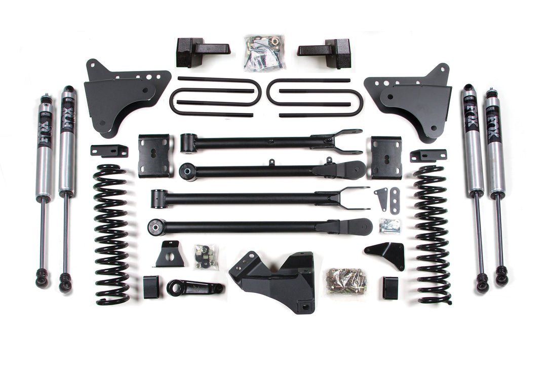 BDS Suspension 4 Inch Lift Kit w/ 4-Link Ford F250/F350 Super Duty 2011-2016 4WD Diesel - Block Kit / FOX 2.0 Performance Series